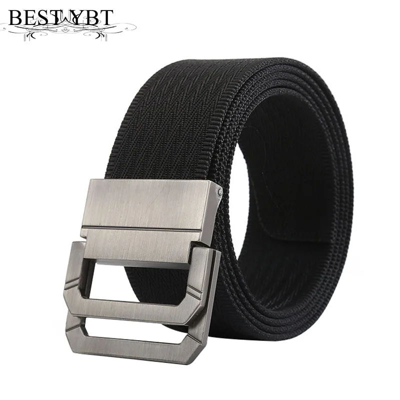 

Best YBT Unisex Canvas Belt Alloy Double Ring Belt Outdoor Sport Cowboy Pants Army Tactical Men And Women Belts