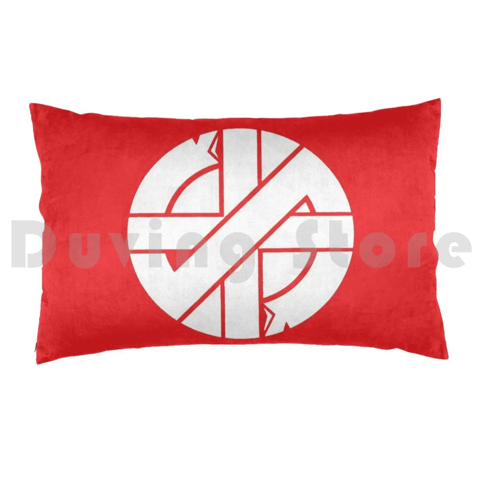 Crass Stencil White On Red Pillow case 3007 Crass Stencil Anarcho Punk Punk Anarcho Anarchist