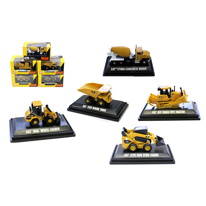 

Diecast Model Car CAT 1/125 MINI Alloy Loader Cement Mixer Truck Engineering Vehicle Exquisite Adult Toy Collection and Display