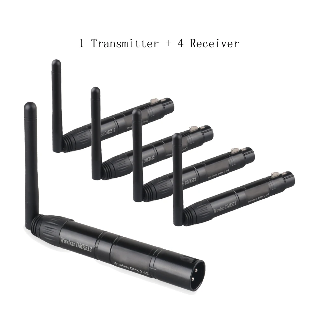 Transmetteur émetteur sans fil DMX512, 2.4G ISM Dif Distance de Communication 300m pour lumières de scène, Par DJ et Bar Disco