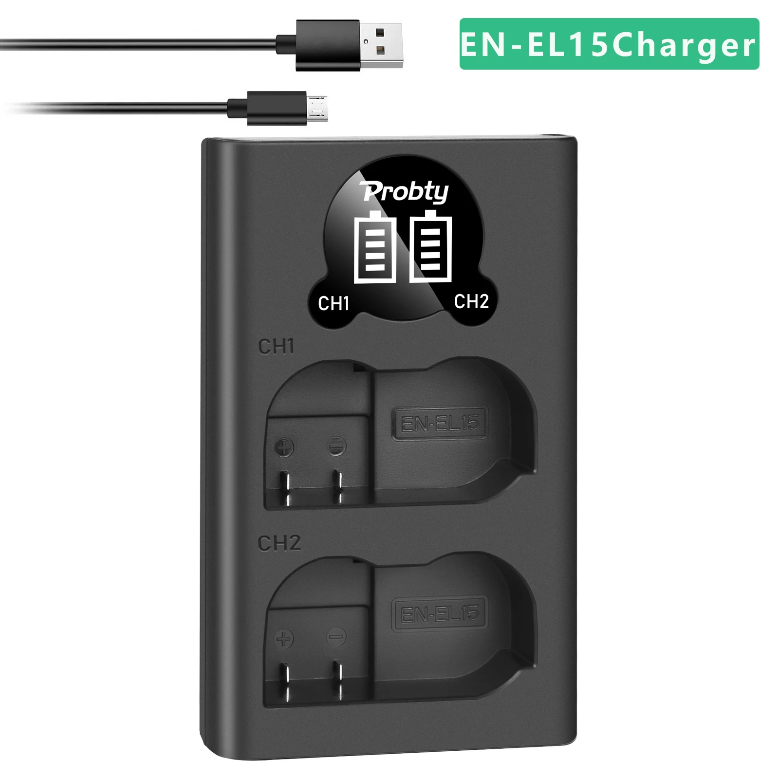 LP-E6 LP-E8 LP-E12 LPE6 NP-FW50 NP-F550 NP-W235 NP-BX1 EN-EL14 EL14 EN-EL15 EN-EL23 LED Camera Battery Dual Charger image 3
