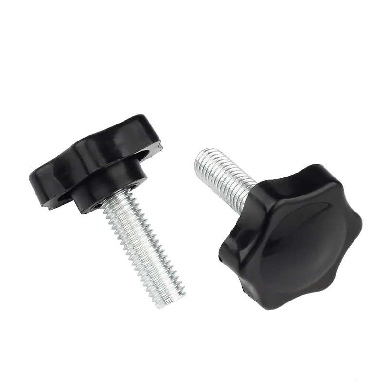 5/10pcs M5 M6 M8 Thread Star Shaped Head Thread Clamping Screw Bolt Knob For Industry Equipment Plastic Carbon Steel