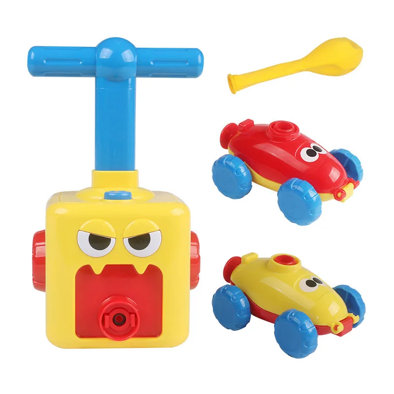 Two-in-one New Power Balloon Car Air Inertial Launcher Model Toy Ballon Driving Vehicle Science Expriment Teaching Tools