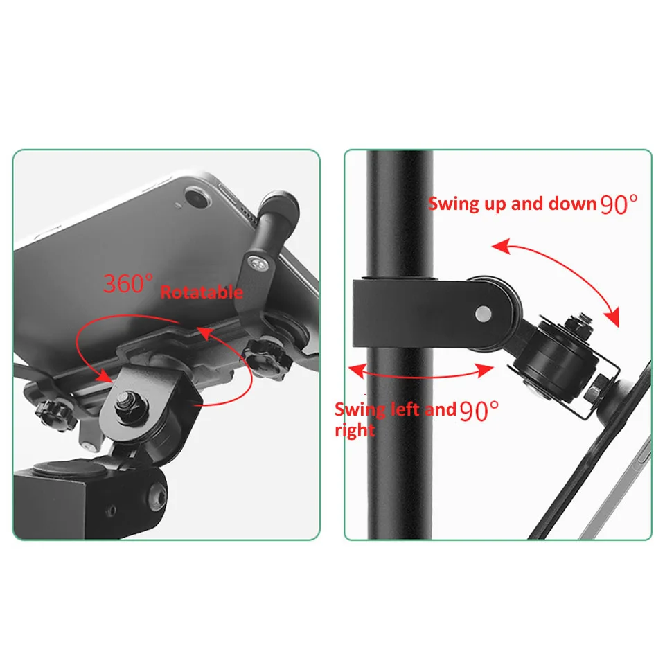 360° Rotation Wall Mount Tablet Stand Aluminum Alloy Wall Hang Bracket Holder for iPhone iPad Xiaomi Mipad Universal 7-13 Inches 5