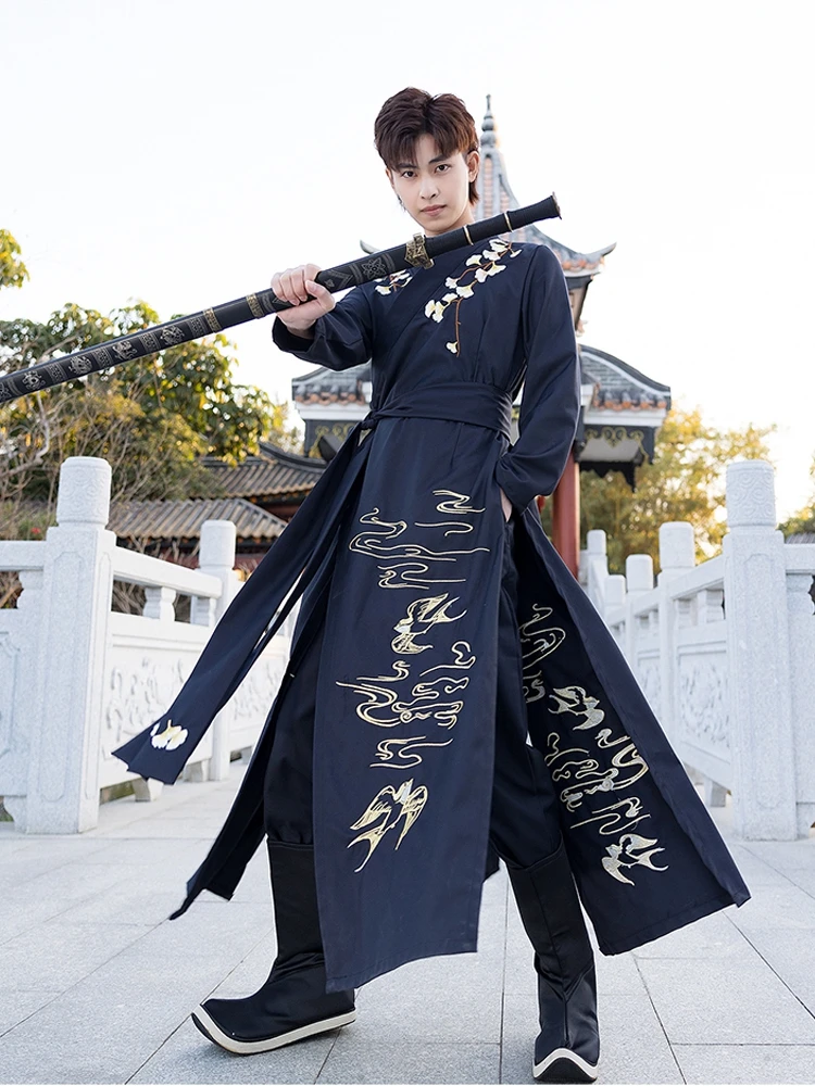 전통 고대 Hanfu 댄스 의상 동양 당나라 의상, 빈티지 커플 민속 복장 한 왕조 검객 국립 코스프레