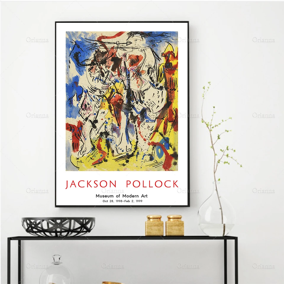 

Jackson Pollock Exhibition Poster Jackson Pollock Print Modern Art Pollock Poster Abstract Art Print- Wall Art Poster Print -