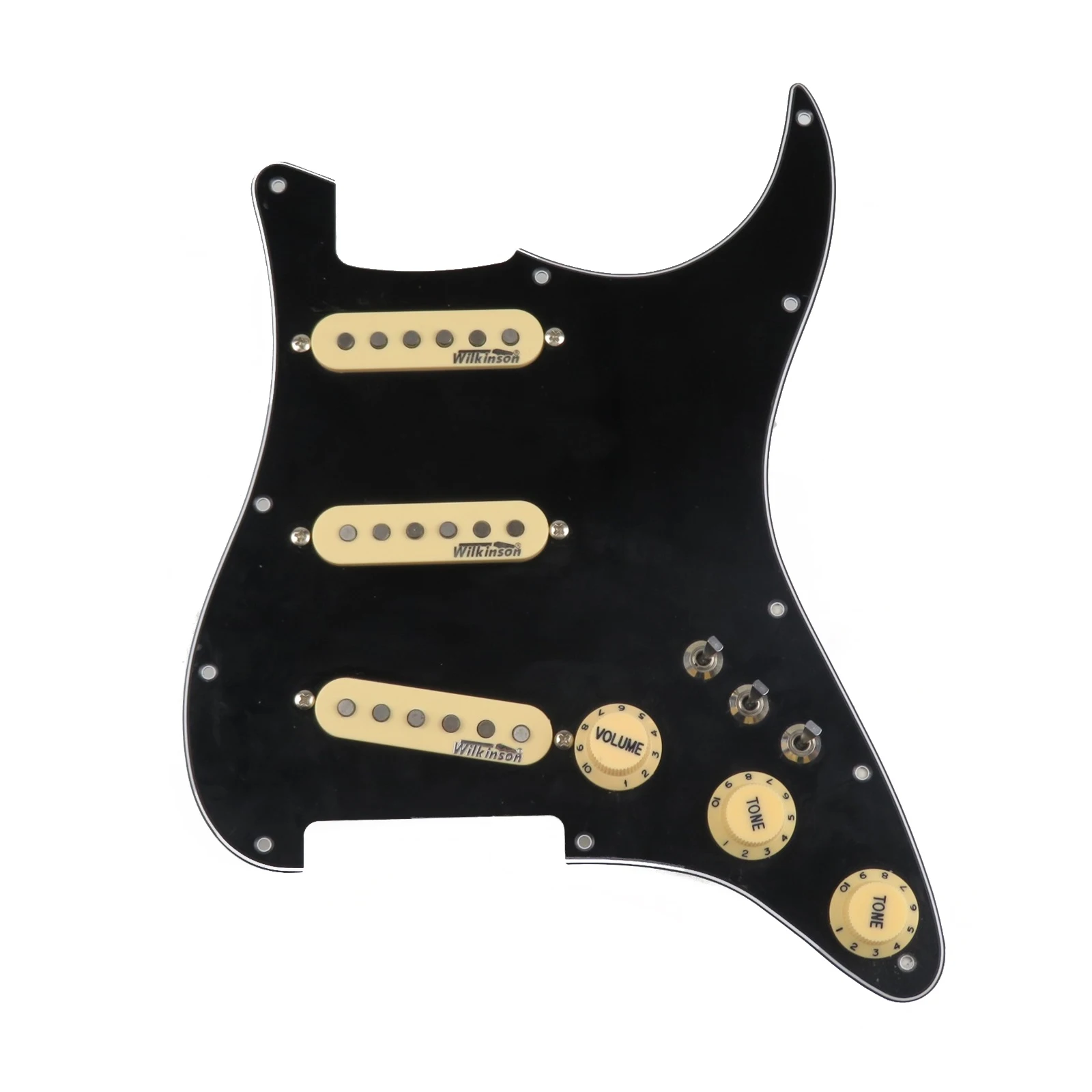 Wilkinson SSS Ainico 5 Single coil Pickups 7-Way type fully loaded Prewired Pickguard Set