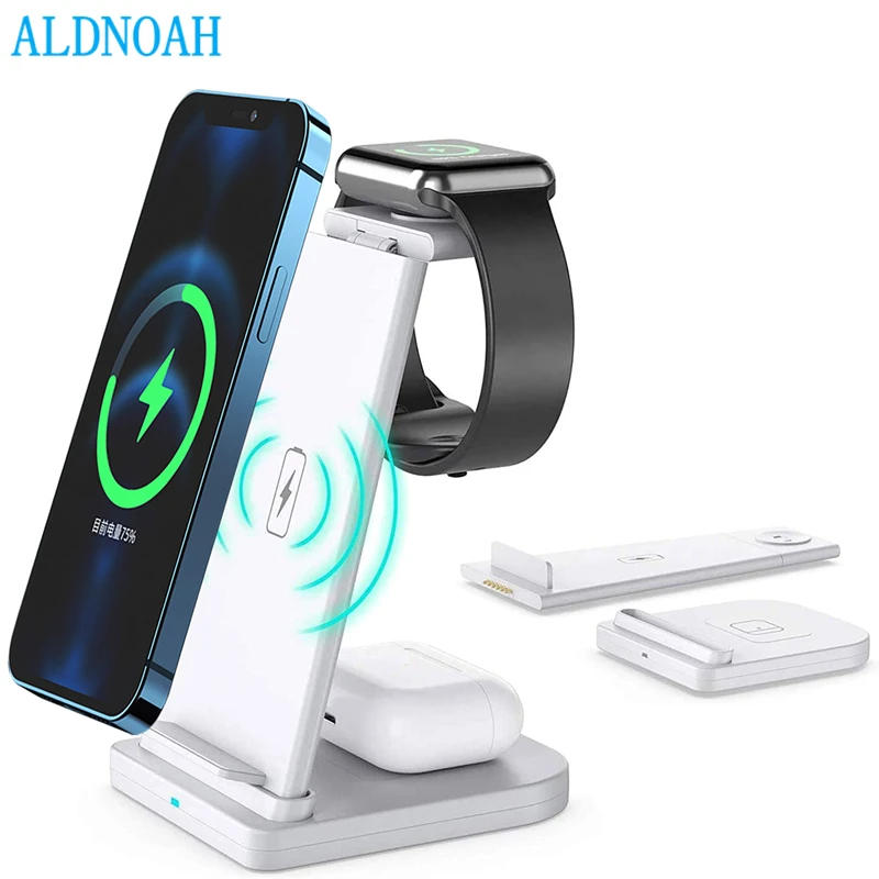 20W  Wireless Charger Stand 3 in 1 Fast Charging Station For iPhone 13 12 11 XS XR X 8 Apple iWatch 7 SE 6 5 4 3 AirPods Pro