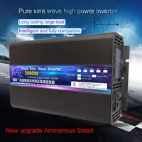 Inversor de potencia de onda sinusoidal pura 4000W 5000W DC 12V 24V 48V a AC220V convertidor de banco de energía portátil transformador inversor de coche Solar