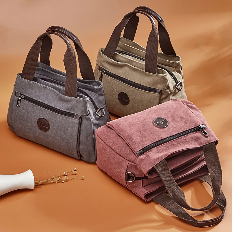 Neue Multifunktions Umhängetasche für Frauen Schulter Messenger Taschen Weibliche Leinwand Handtaschen Mode Große Kapazität Hobos Pack – Detail 2