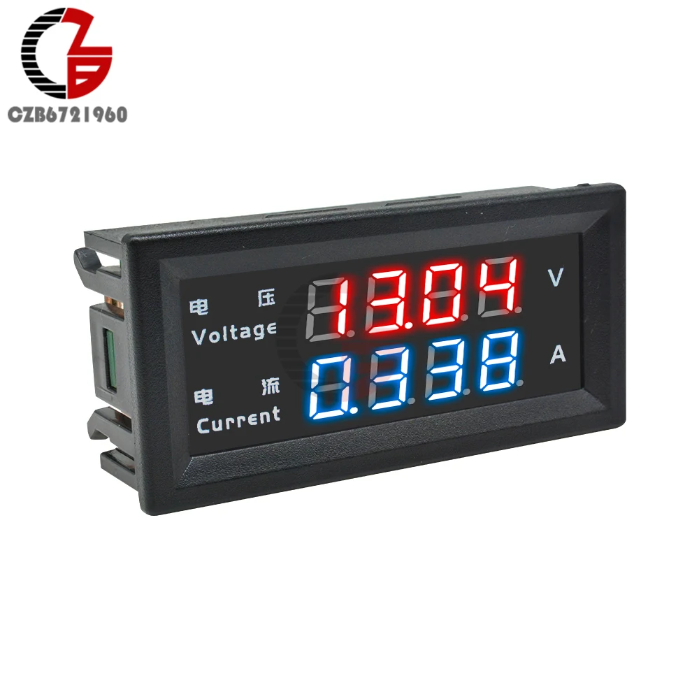 Voktta M4430 DC 100V 200V 10A Electronic Digital Voltmeter Ammeter 0.28'' LED Display Voltage Regulator Volt AMP Meter Tester