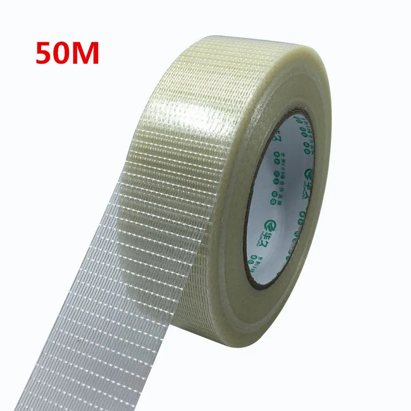 1pc high temperature strong grid fiber tape   10-100 mm * 50 M Mold Home Appliance bundled fixed