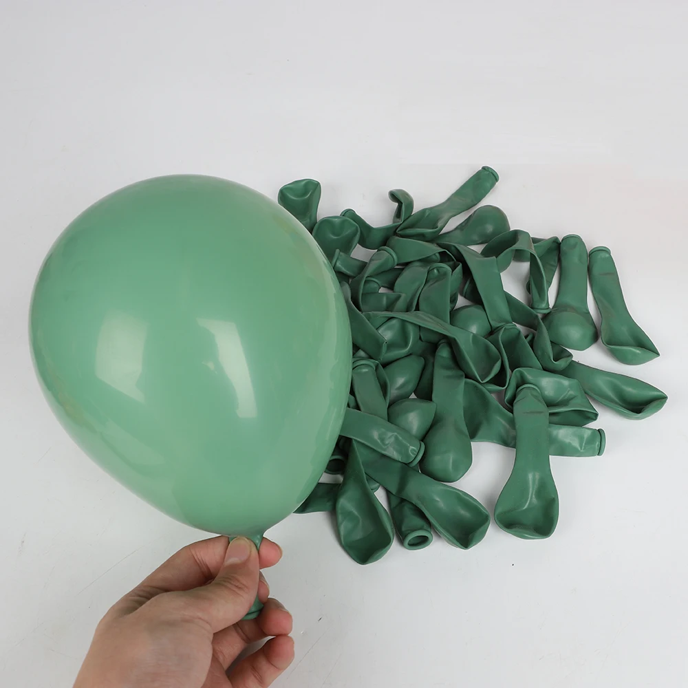 18/12/10/5 Zoll Ballons Retro Grün Kaffeebraun Hautfarbe Latexballon Babyparty-Ballons für Partydekoration Luft-Helium-Globos – Detail 11