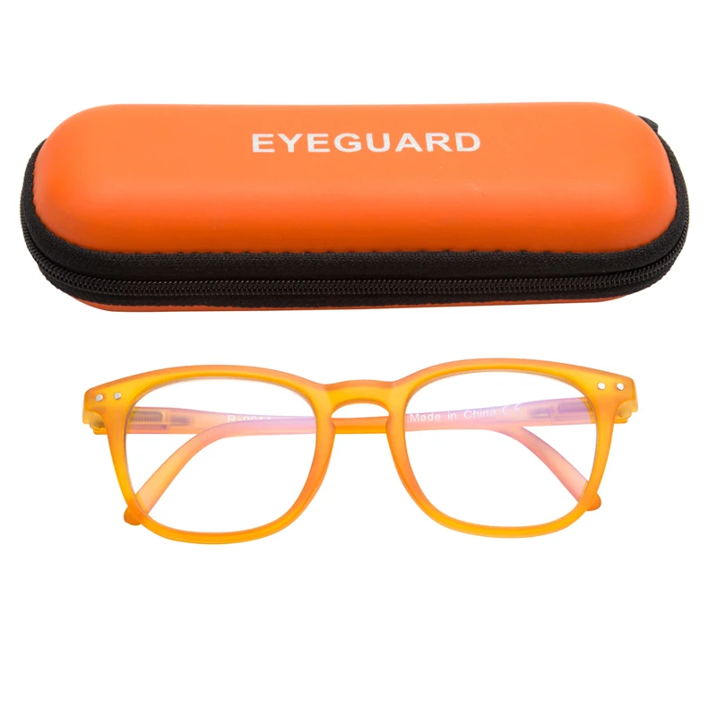 EYEGUARD Blue Light Blocking Computer Glasses for Kids, Orange Color Anti Eyestrain Anti Glare Lens for Boys and Gilrs