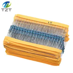 TZT-resistor do filme do metal, 100R, 220R, 1K, 1.5K, 2.2K, 4.7K, 10K, 22K, 47K, 100K, 100, 220, 1K5, 2K2, resistência do ohm 4K7, 1 W, 4W, 1R-22M, 1%, 100 PCes