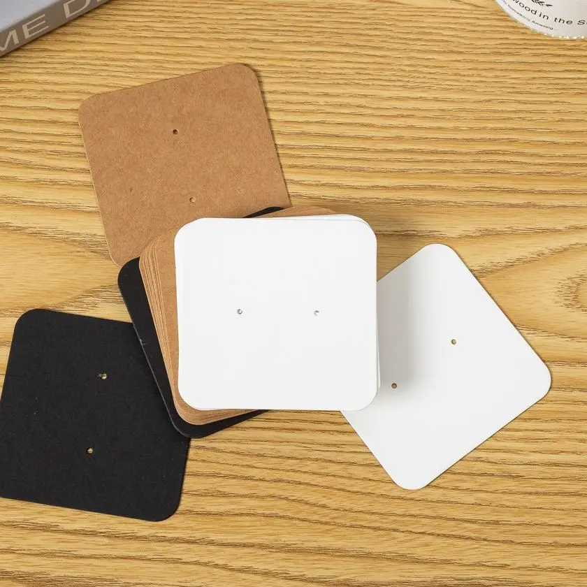 50 Pieces 5x5  7x7 cm Jewelry Display cards for Stud Earring Brooch Packing Holder Diy Making Accessories Wholesale Supply