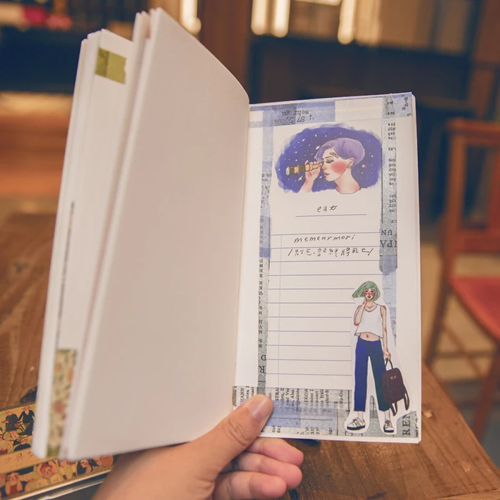 Cute girls in the stationery shop Stickers Scrapbooking Craft Diary Album Phone Computer Seal Stickers Decorative