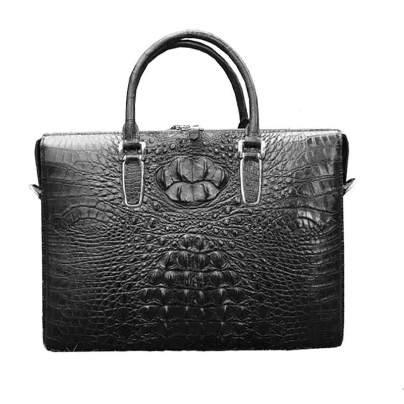 

fanzunxing Crocodile skin man bag Handbag leather business bag for men One shoulder leather men briefcase