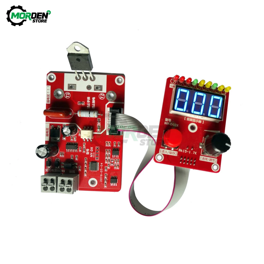 NY-D02 40A/100A Double Pulse Spot Welding Machine encoder Time Digital Module Control Panel Plate adjustable current Controller