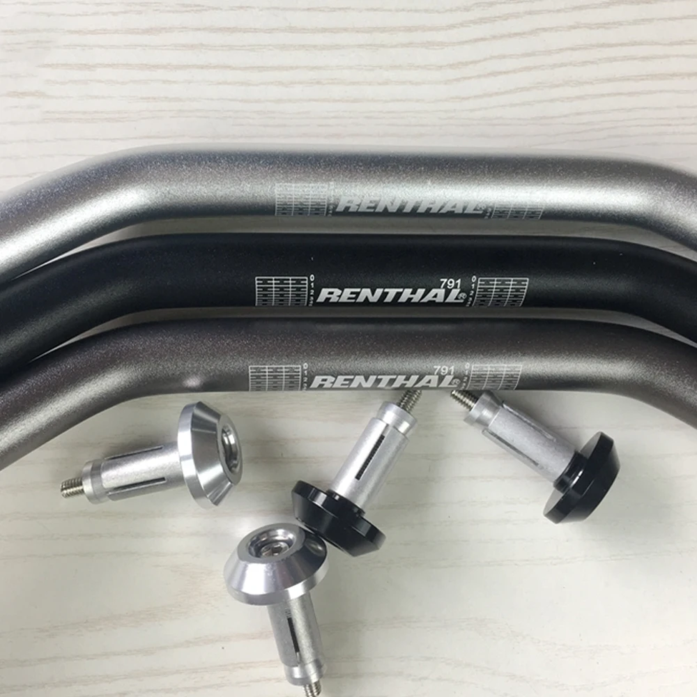 7/8\'\' Motorcyle Renthal Handlebars 22mm CNC Aluminum Alloy Retro Motorbike Handle Bars for EXC CRF Dirt Pit Bike NC750X CB500X