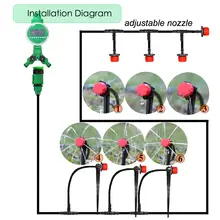 Adjustable drip irrigation system with timer #2