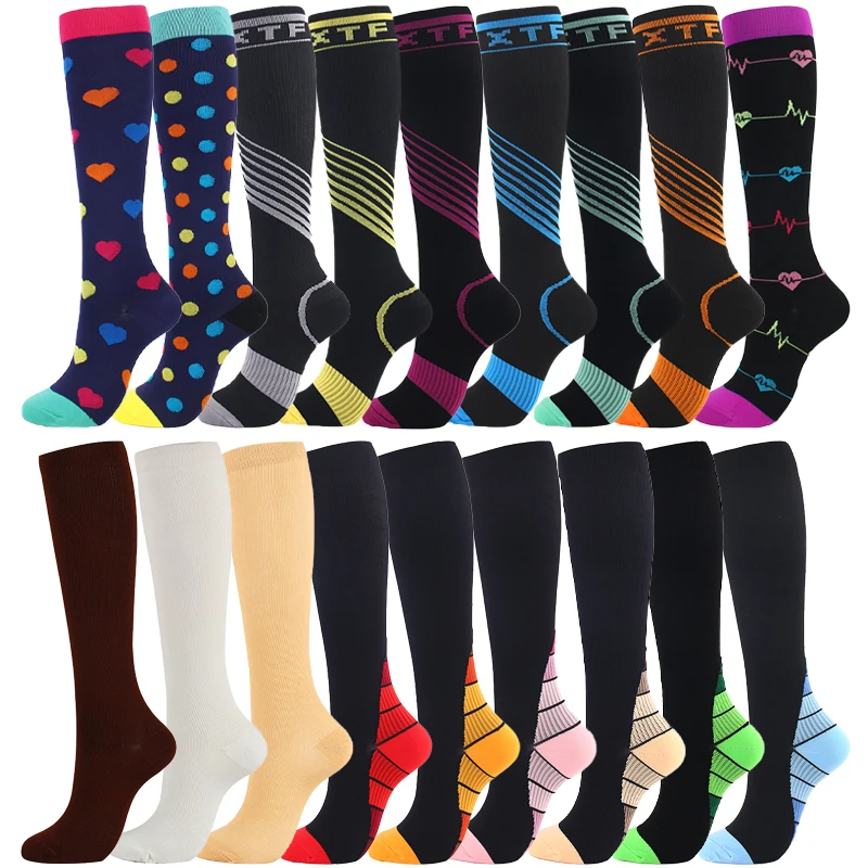 2021 New Compression Socks Nursing Golf Printing Socks Animal Unisex Outdoor Running Cycling Socks Blood Circulation Sports Sock