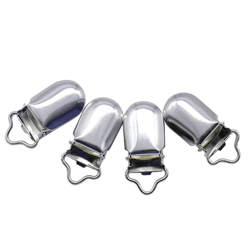 Luo Qiu 10mm Metal Silver garment clips with Plastic teeth Use size attache sucette speenkoord hout (10 pieces/lot)