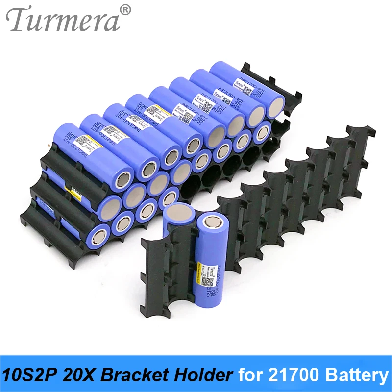 

Turmera 10Piece 10S2P 20X 21700 Battery Holder 21700 Bracket Spacer Assemble for 36V 48V Electric Bike or Escooter Batteries Use