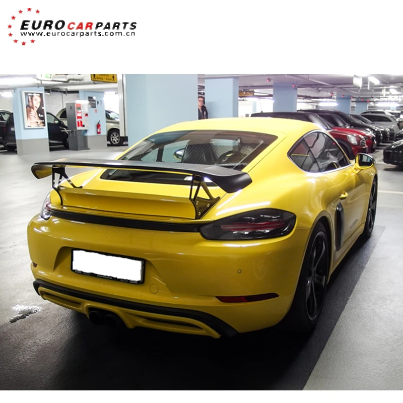 718 cayman body kits fit for POR cayman 718 2016-2018 to TECH style front lip+diffuser+spoiler