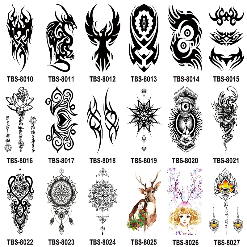 Temporary Tattoo for Women Stickers on the Chest Fashion Fake Waterproof Tattoos Woman Tatoo Sticker Tatoos Men Body Art and Boy