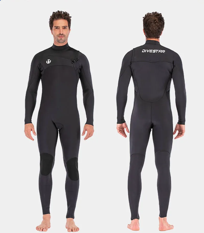 3MM Men Full Body Winter Wetsuit Diving Suit Neoprene One-Piece Swimwear for Snorkeling Surfing Triathlon Spearfishing Jumpsuit