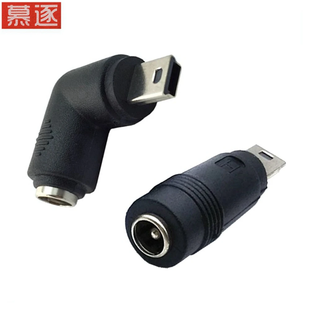 1 stücke 5,5x2,1mm Weiblichen zu Mini / Micro USB Männlichen 5 Pin DC Power Stecker 90 / 180 grad Connector Adapter für V3 Andro