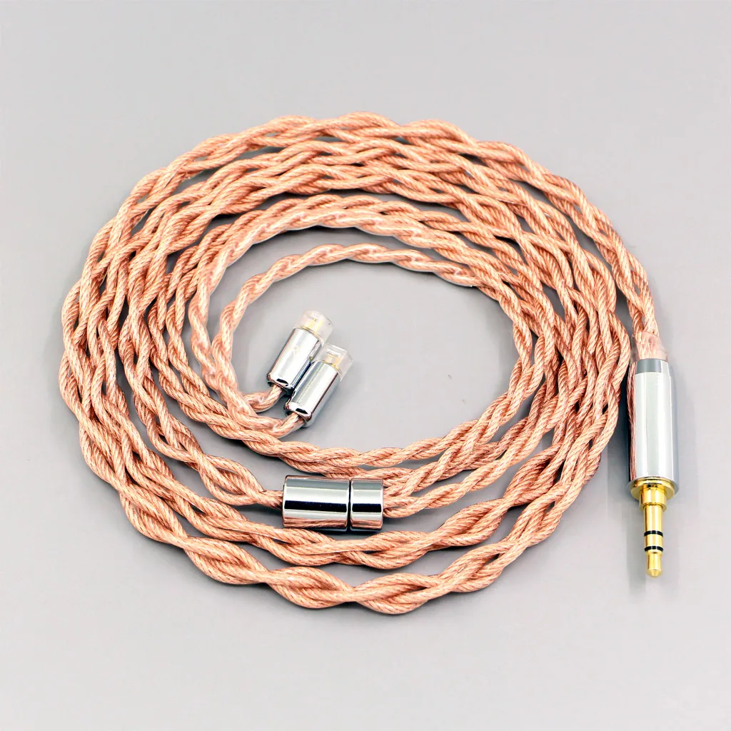 LN007759 Graphene 7N OCC perisai koaksial kabel Earphone campuran untuk Sennheiser IE8 IE8i IE80 IE80s Pin logam