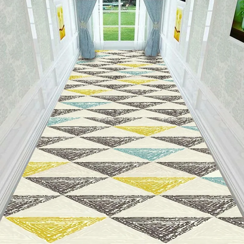 Modern Mininalist Household Corridor Living Room Carpet Nordic Geometric Wedding Rug Hotel Mall Entrance Floor Kitchen Mat