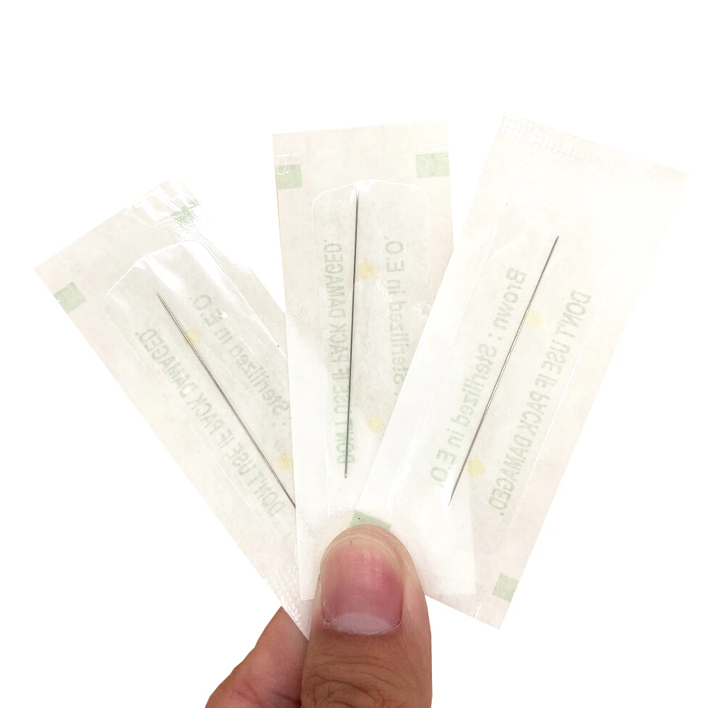 100Pcs 0.4*50mm Single Tattoo Needles For Cosmetic Tattoo Makeup 1RL Eyebrow Tattoo Needles For Permanent Makeup - Image 5