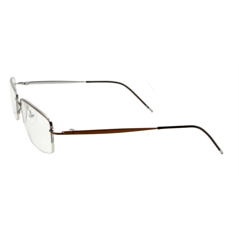 100% Titanium Glasses Frame Men Ultralight Square Myopia Prescription Eyeglasses Male Half Semi-Rimless Optical Frame 57mm