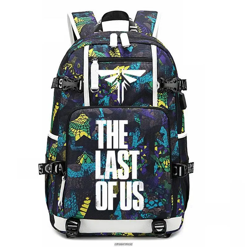 The Last of Us USB Backpack Games School Backpacks For Teenagers Cosplay Boys Girls Laptop Bags Travel Rucksack