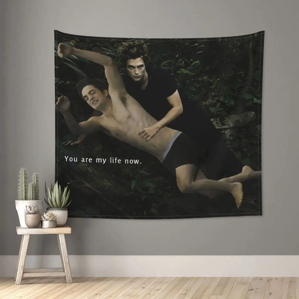 

Jumping Rob Robert Pattinson Twilight Tapestry Wall Hanging Print Polyester Wall Tapestry Fantasy Decoration Wall Decor Tapiz