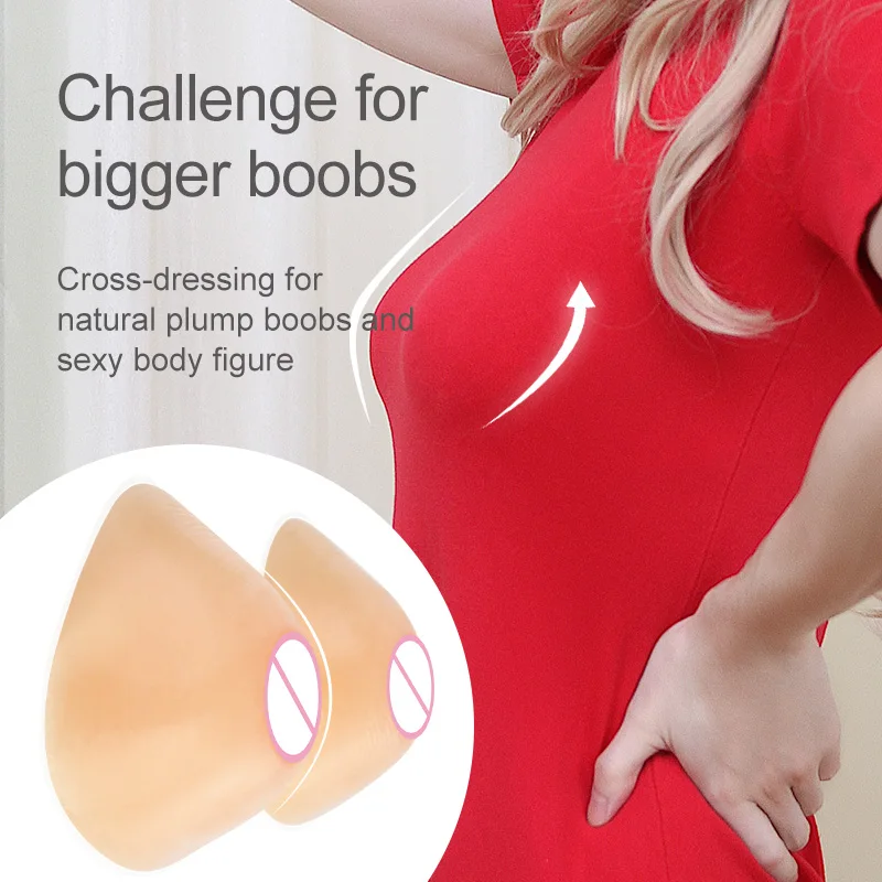 ATRS Style Triangular Silicone Fake Breast Forms for Cross Dresser Shemale Cosplay Artificial Boobs 400-1600g/Pair