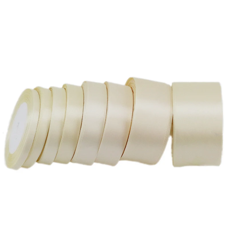 Ivory Satin Ribbon Wholesale Gift Wrapping Christmas ribbons