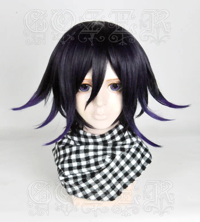 

Styled High Quality New Danganronpa V3 Koukichi Kokichi Ouma Wig Heat Resistant Synthetic Hair Costume Cosplay Wigs + Wig Cap