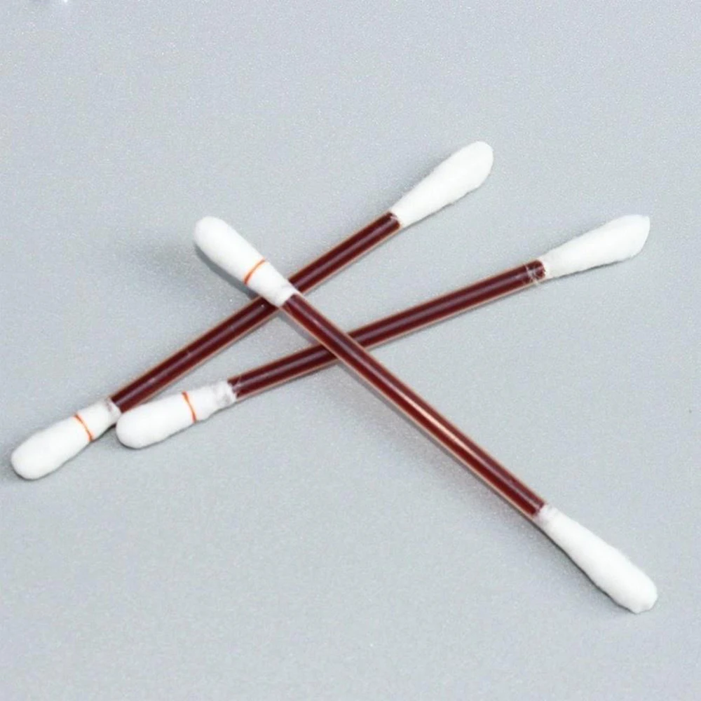 20pcs Disposable Iodine Cotton Stick Swab Home Disinfection Emergency Double Head Wood Buds Tips Nose Ears Cleaning