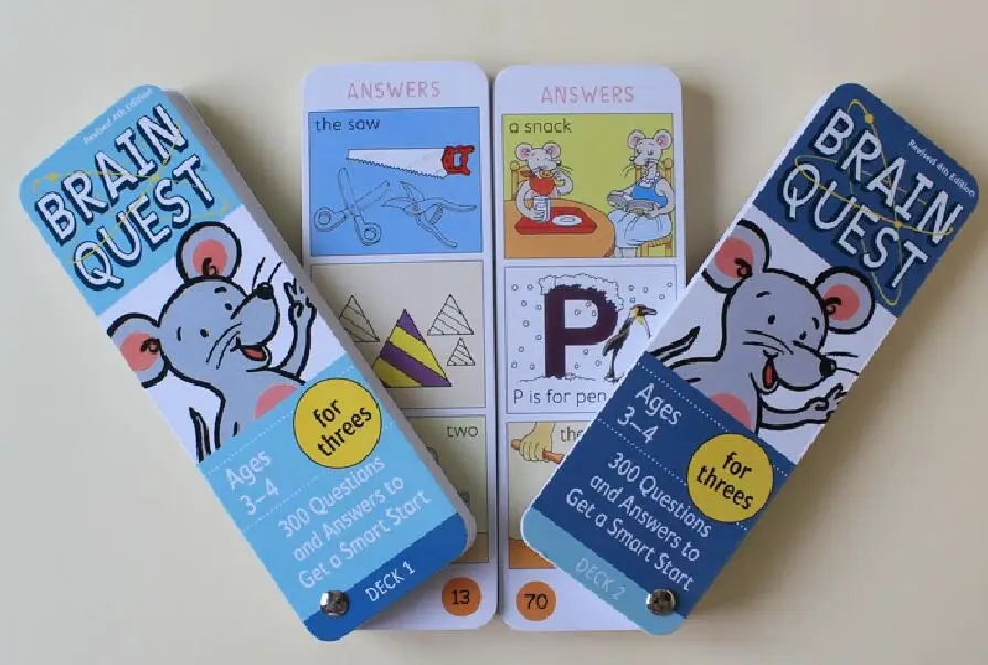 

Brain Quest English Version Of the Intellectual Development Card Sticker Books Questions And Answers Card Smart Start Child Kids