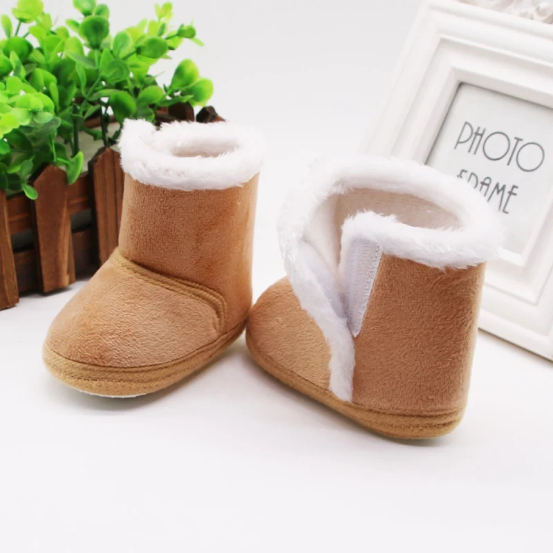 Botas de algodón cálidas para bebé recién nacido, zapatos informales para niño y niña, zapatos de suela suave antideslizantes bonitos para primeros