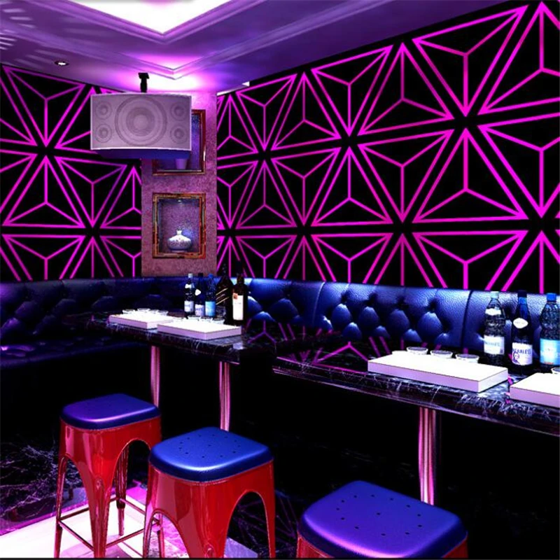 

WELLYU Creative ktv wallpaper karaoke hall flashing wall covering 3d reflective special bar theme box corridor hallway