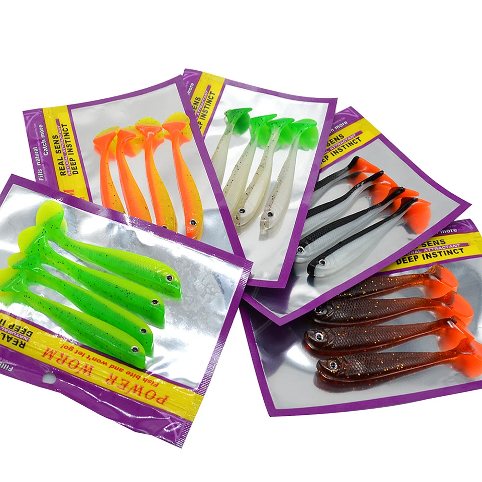 GOBYGO 4PCS/Lot 110MM 6G Soft Fishing Lure Atificial Fishing Baits Wobblers Swimbait Soft Bait Silicone Bait Sea Fishing Tackles image 3