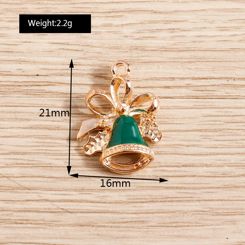 10 Stück niedliche Emaille-Weihnachtsanhänger mit Weihnachtsmann, Baum und Schneemann zum Basteln von Halsketten, Ohrringen, Armbändern, DIY-Bastelarbeiten und als Geschenk – Detail 19