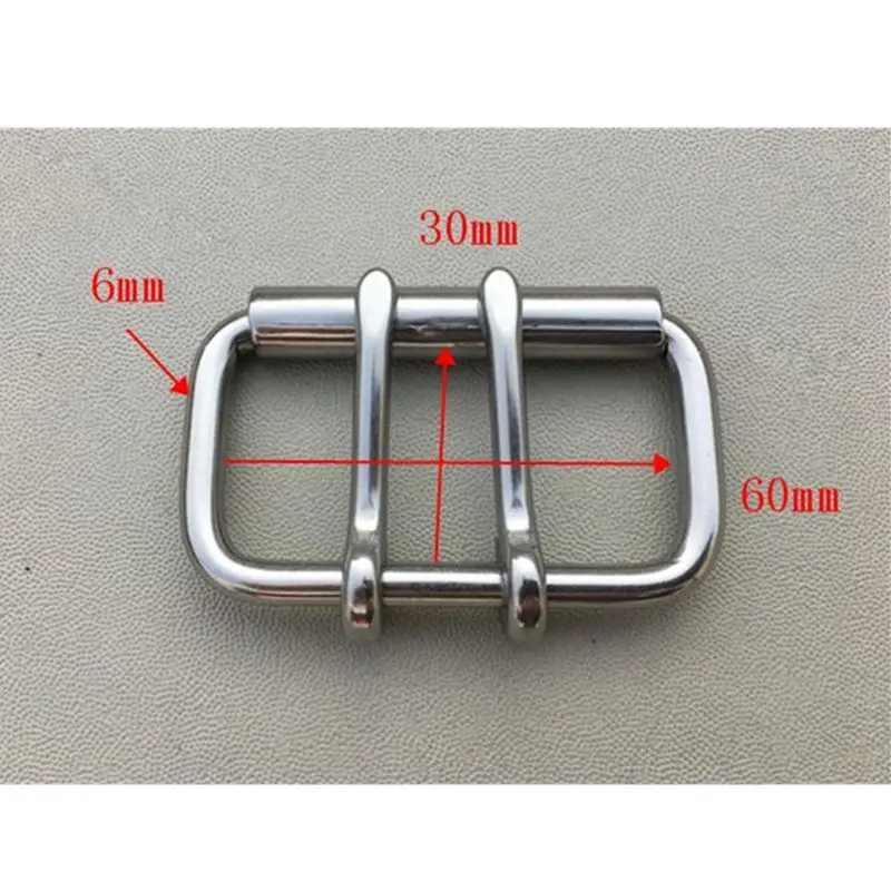10pcs Waistband Buckles Stainless Steel Belt Accessories Roller Double Pin Bag Belt Buckle  60mm