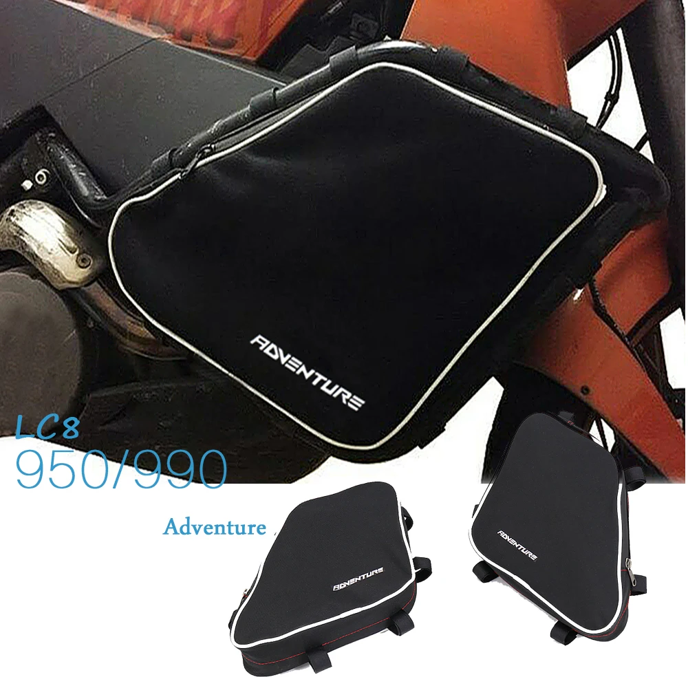 NEW For LC8 950/990 Adventure Crash Bars Bag  Motorcycle Frame Waterproof Bumper Repair Tool Placement Bags