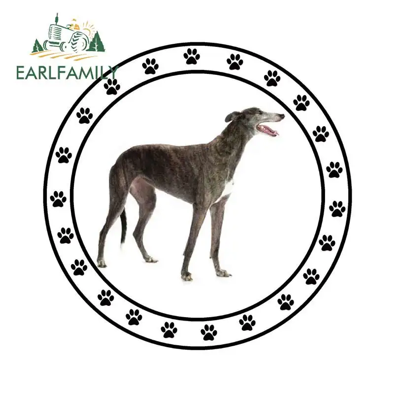 EARLFAMILY 13cm x 13cm Greyhound Sticker Helmet Hunting Camping Boating Decal Pet Dog Car Stickers Animal Graphics